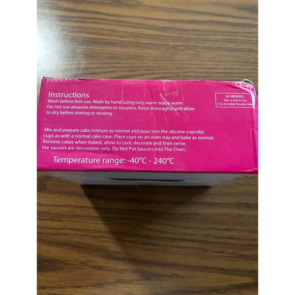 Set of four pink teacup cake molds NWT - Picture 3 of 4